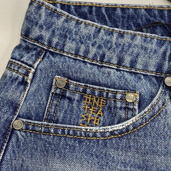 One Teaspoon “Junkyard” Low-Waist Denim Mini Skirt – Size 27 (NWT) - Picture 8 of 11